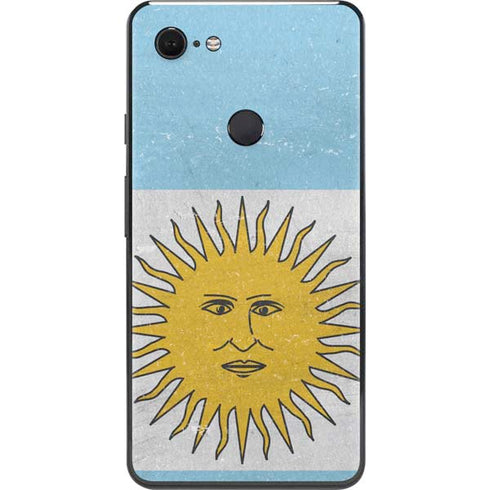 Argentina Flag Distressed Google Pixel 3 XL Skin